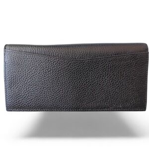 Nordstrom NWT Black Glove-tanned Leather Long Wallet